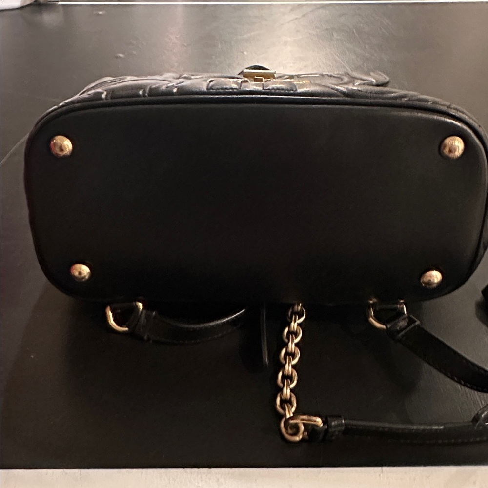 Salvatore Ferragamo Black Backpack with Gold Chain - Picture 5 of 7